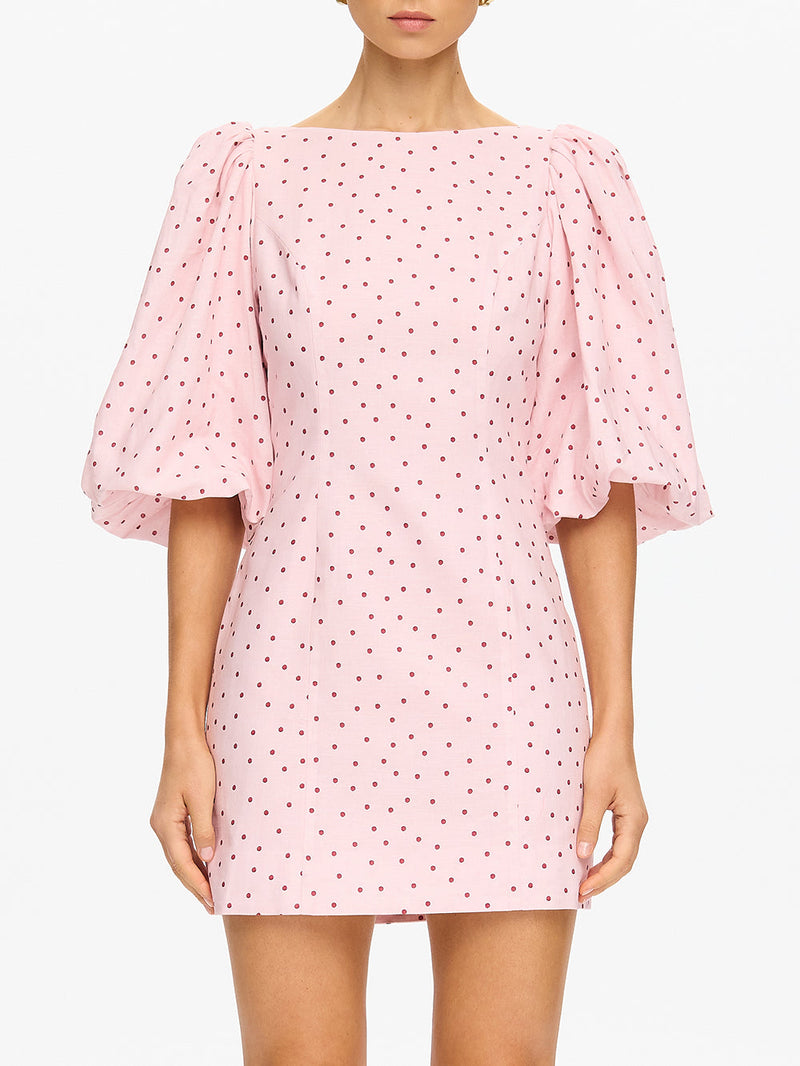 Kivari - Sia Bubble Sleeve Mini Dress - Pink