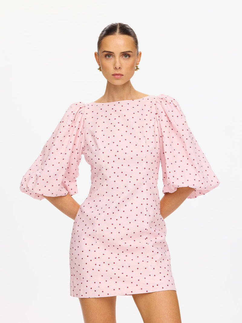 Kivari - Sia Bubble Sleeve Mini Dress - Pink