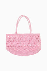 LoveShackFancy - Sharlo Floral Straw Bag - Pink