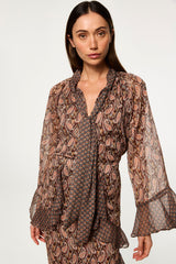 MISA Los Angeles - Maris Top - Brown Paisley Mix