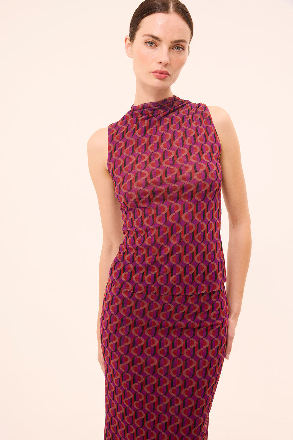 MISA Los Angeles - Nena Top - Geo Sixty Mesh