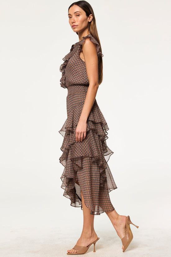 MISA Los Angeles - Ilysa Dress - Brown Paisley
