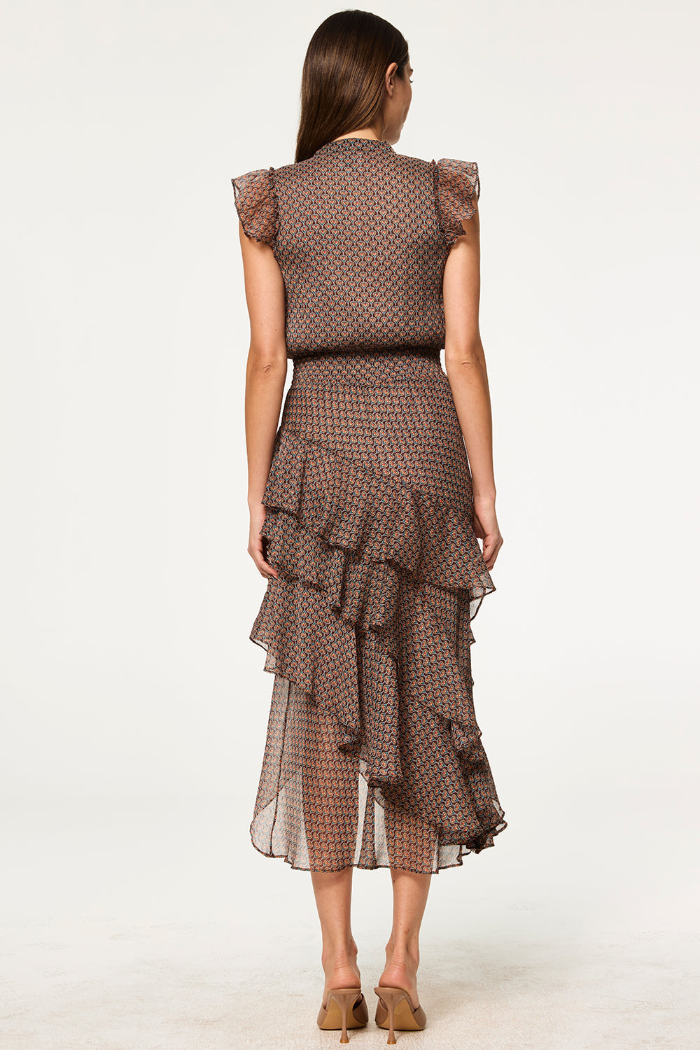 MISA Los Angeles - Ilysa Dress - Brown Paisley