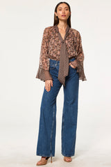 MISA Los Angeles - Maris Top - Brown Paisley Mix