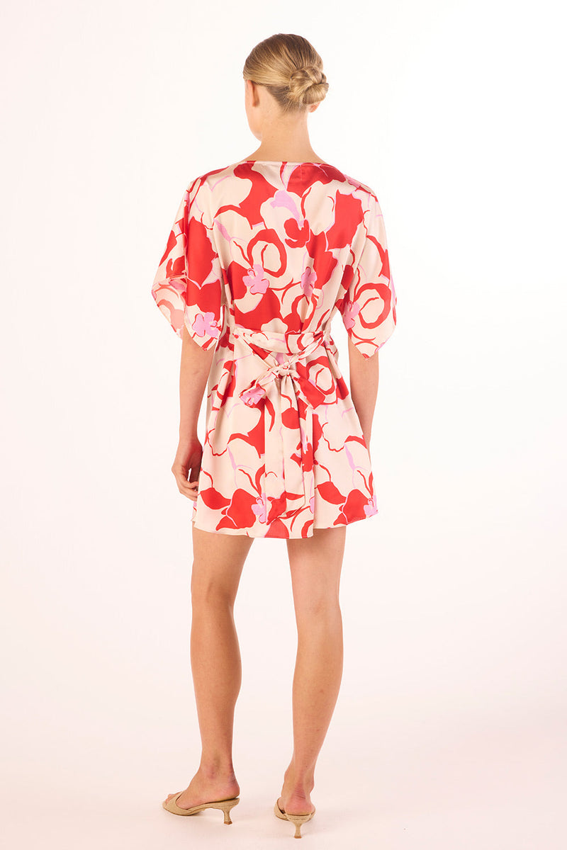 MISA Los Angeles - Aleka Dress - Abstract Orchid Satin