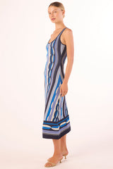 MISA Los Angeles - Tali Dress - Geo Stripe Knit
