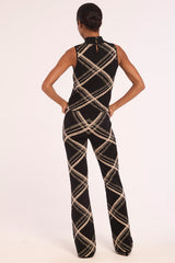 Nell Top in Plaid on model, back