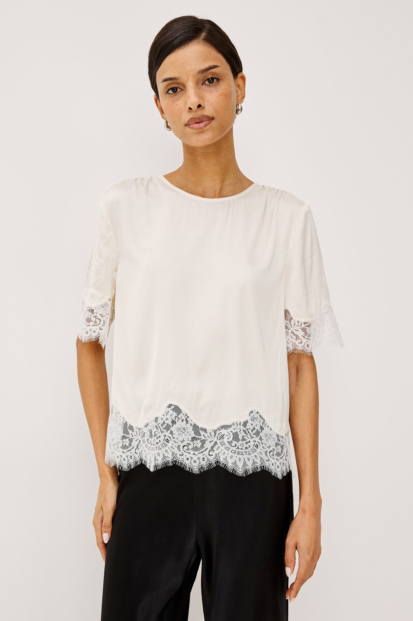 Sonora Top in Ivory, front view