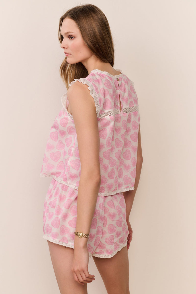 LoveShackFancy - Sprouse Heart PJ Set