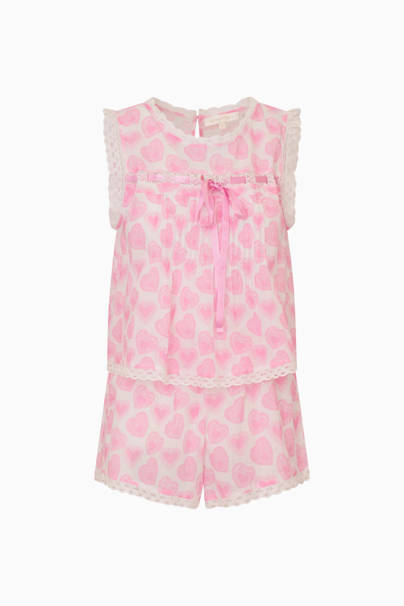 LoveShackFancy - Sprouse Heart PJ Set