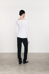 Silk Knit Boat Neck