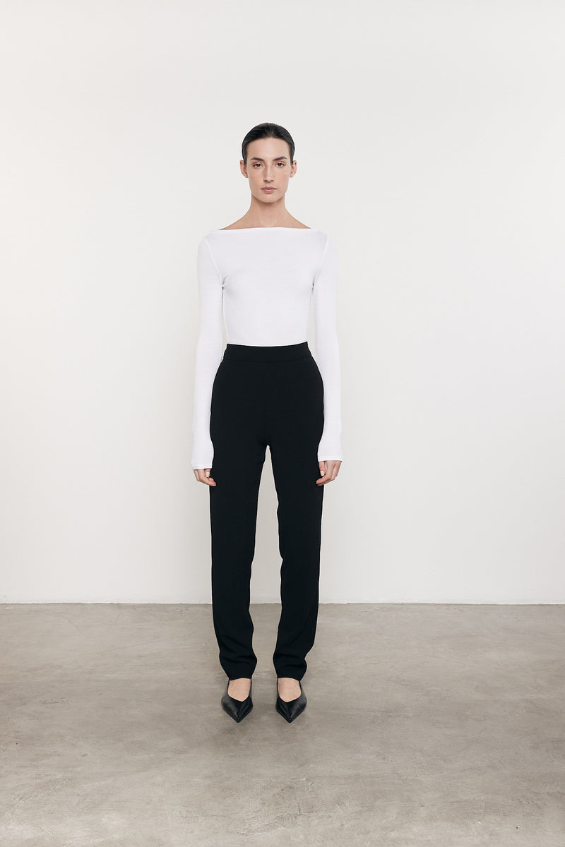 Silk Knit Boat Neck
