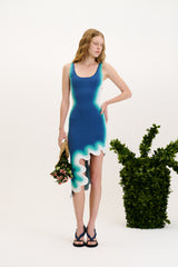 PH5 - Reversible Wavy Dress - Navy Turquoise