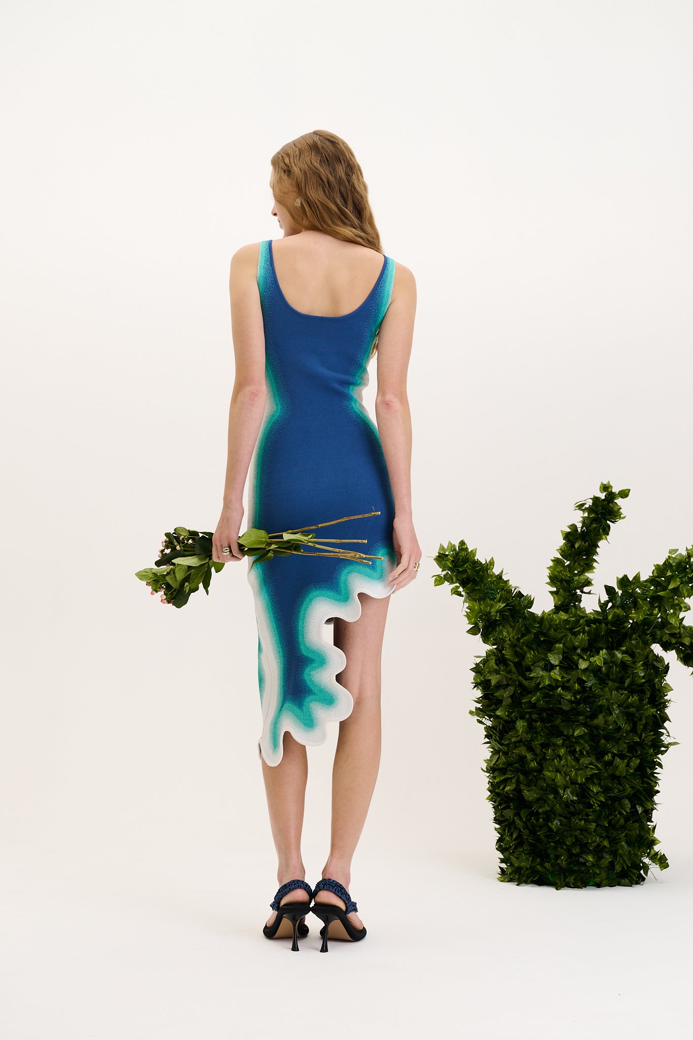 PH5 - Reversible Wavy Dress - Navy Turquoise