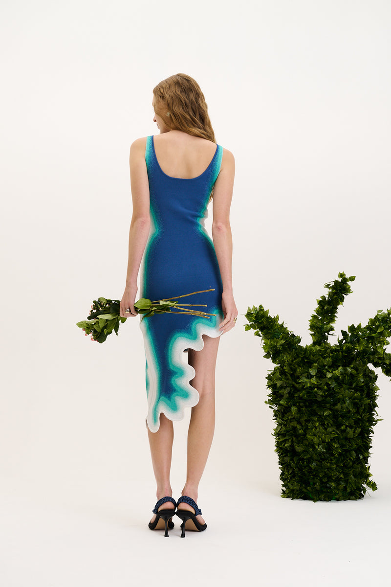 PH5 - Reversible Wavy Dress - Navy Turquoise