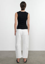 Enza Costa - Twill Work Pant - Off White