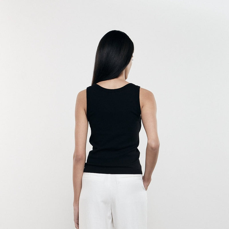 Enza Costa - Supima Bold Tank - Black