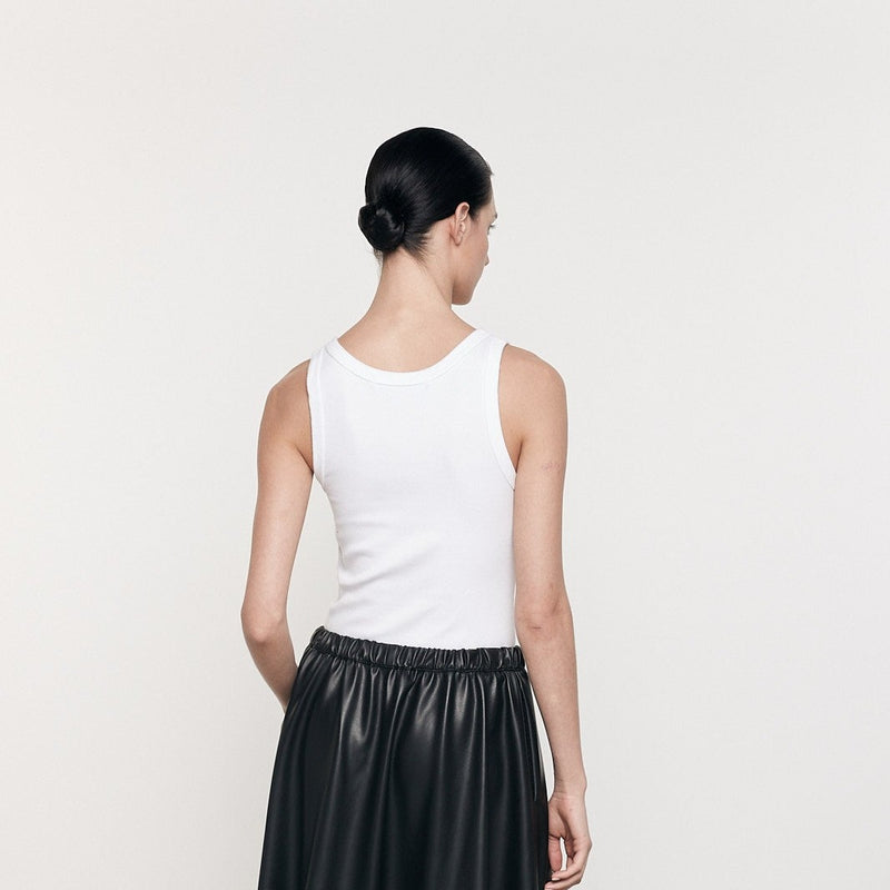 Enza Costa - Supima Bold Tank - White