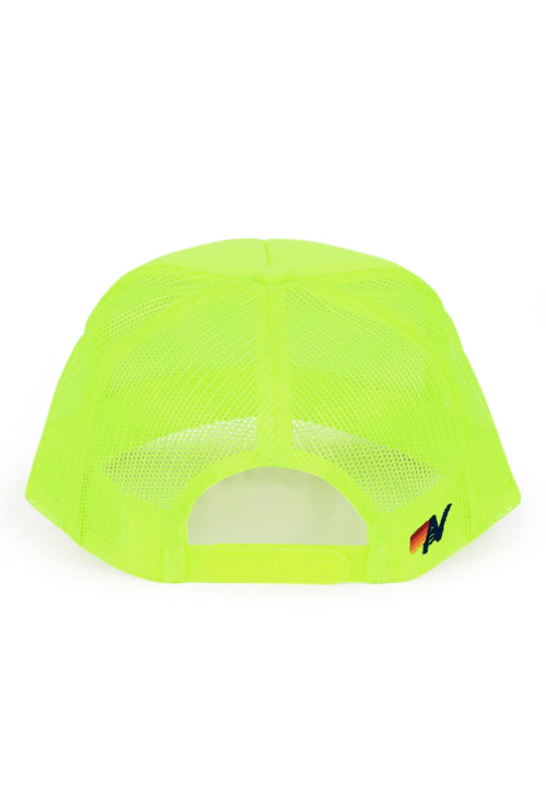 Aviator Nation - Logo Rainbow Vintage Trucker Hat - Neon Yellow