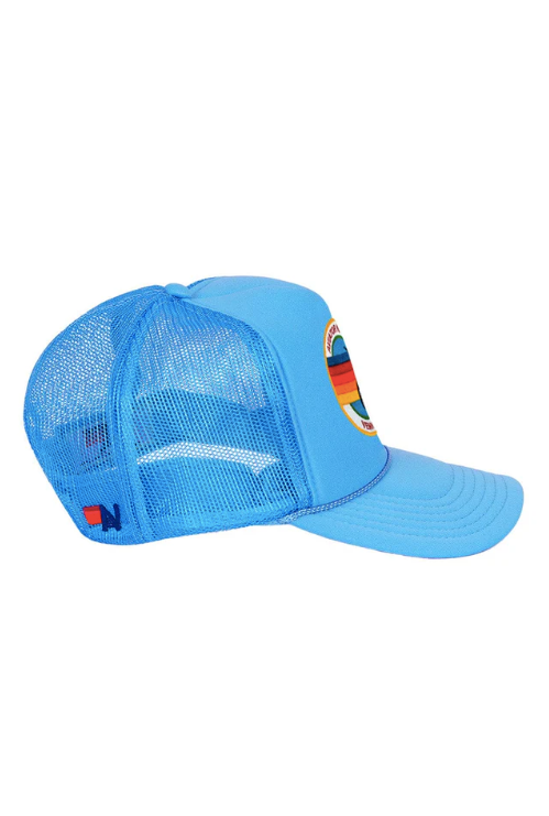Aviator Nation - Signature Logo Vintage Trucker Hat - Neon Blue
