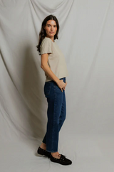 PerfectWhiteTee - Harley Cotton Boxy Crewneck Tee - Driftwood