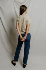 PerfectWhiteTee - Harley Cotton Boxy Crewneck Tee - Driftwood