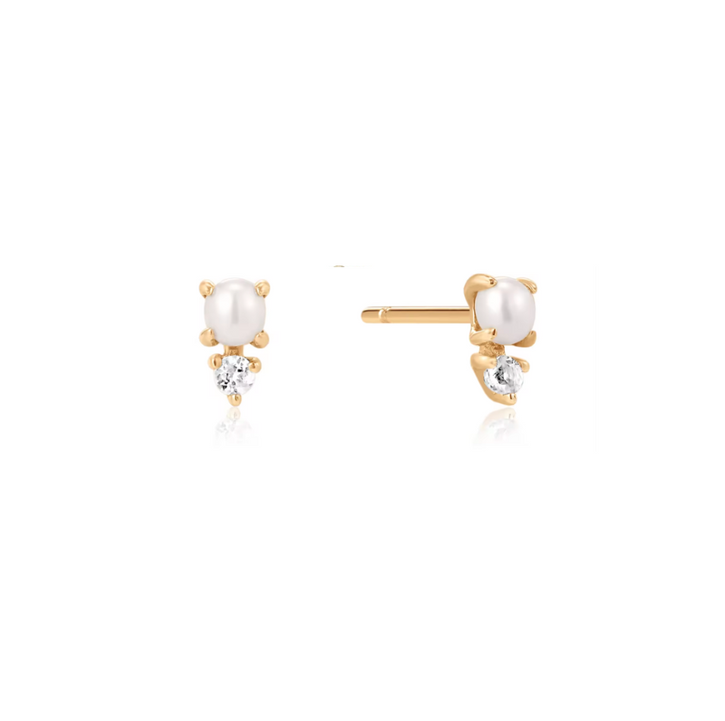 Pearl & Diamond Mini Stud