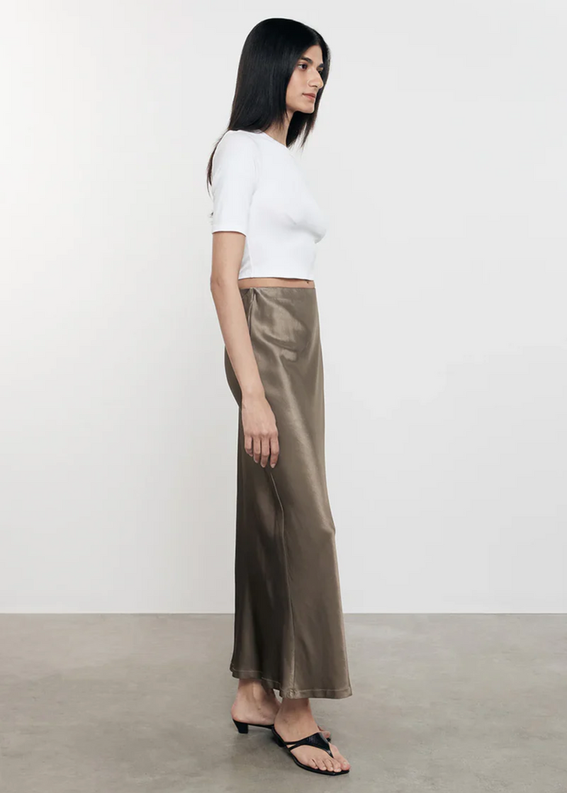 Enza Costa - Silk Knit Half Sleeve Crew - White