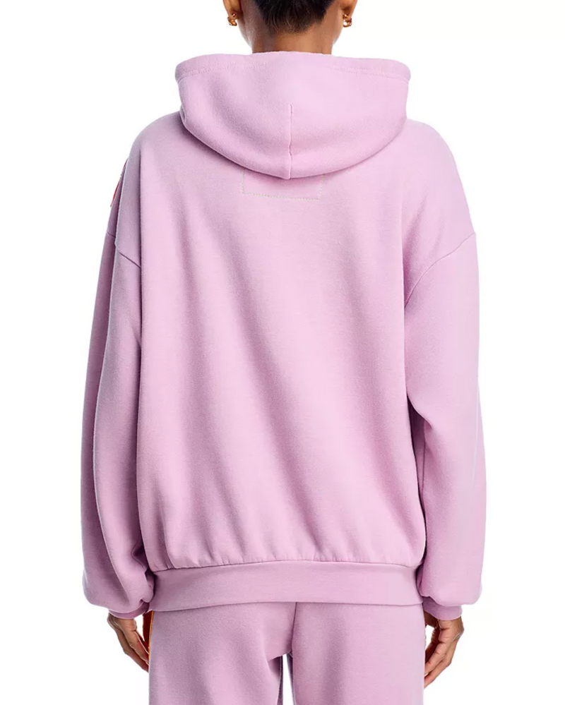 Aviator Nation - Wave Stripe 4 Pullover Hoodie Relaxed - Mauve / Magenta Orange