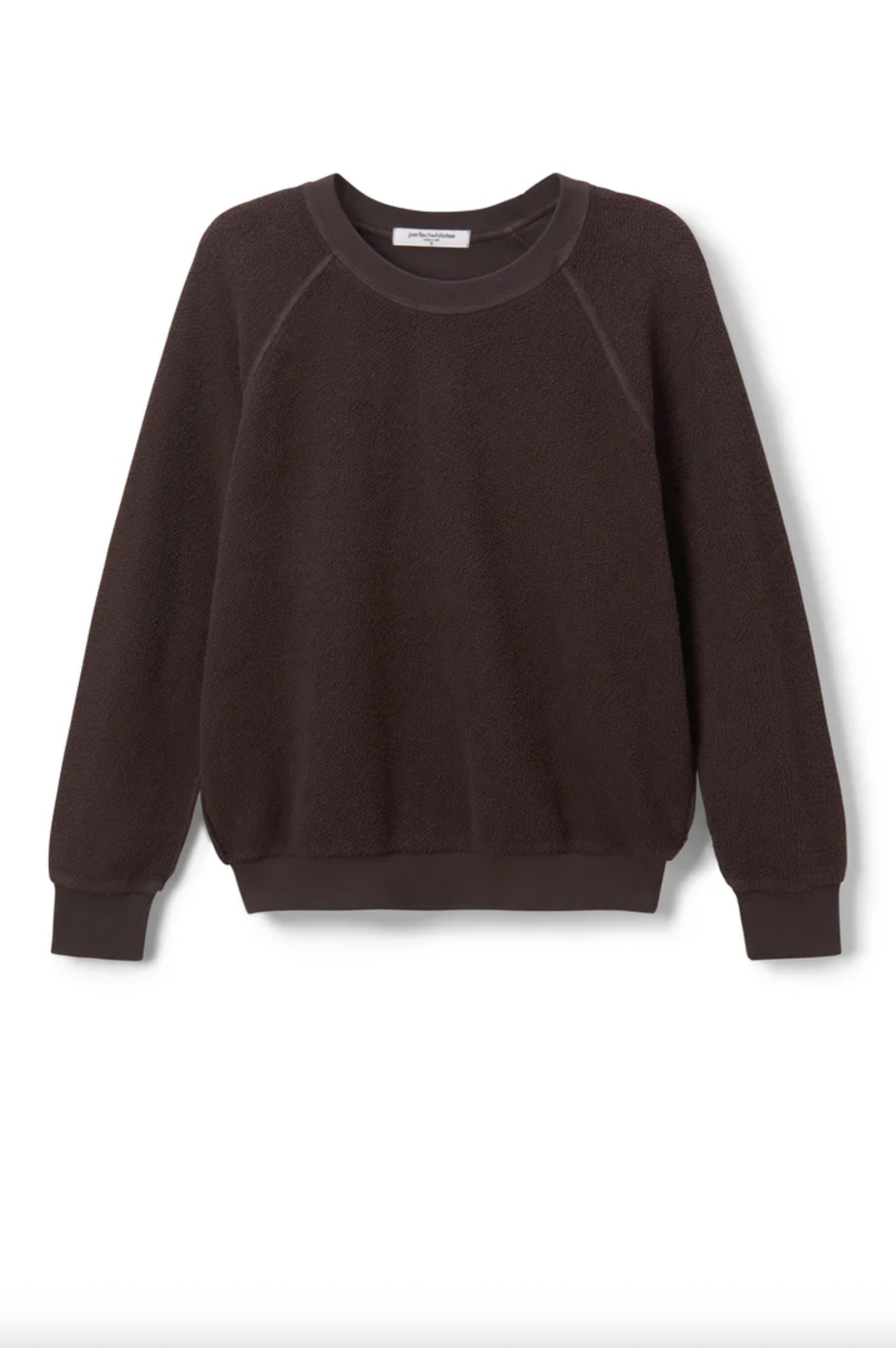 PerfectWhiteTee - Ziggy Reverse Fleece Crew Sweatshirt - Cocoa