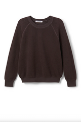 PerfectWhiteTee - Ziggy Reverse Fleece Crew Sweatshirt - Cocoa