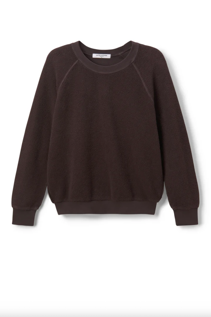 PerfectWhiteTee - Ziggy Reverse Fleece Crew Sweatshirt - Cocoa