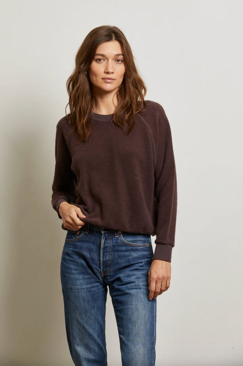 PerfectWhiteTee - Ziggy Reverse Fleece Crew Sweatshirt - Cocoa