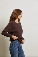 PerfectWhiteTee - Ziggy Reverse Fleece Crew Sweatshirt - Cocoa