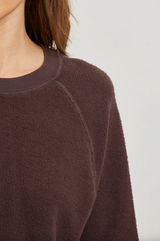 PerfectWhiteTee - Ziggy Reverse Fleece Crew Sweatshirt - Cocoa