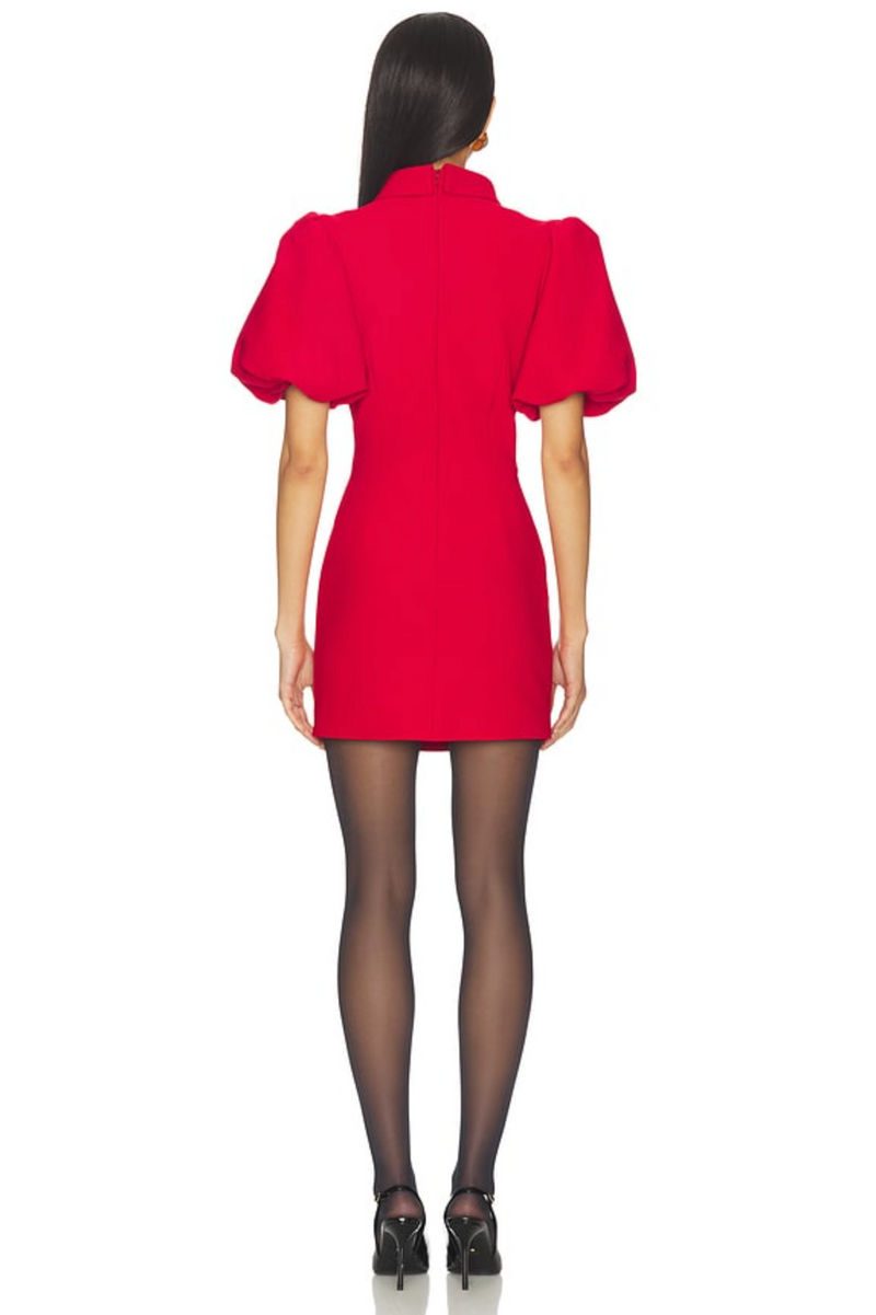 Elliatt - June Puff Sleeve Mini Dress - Red