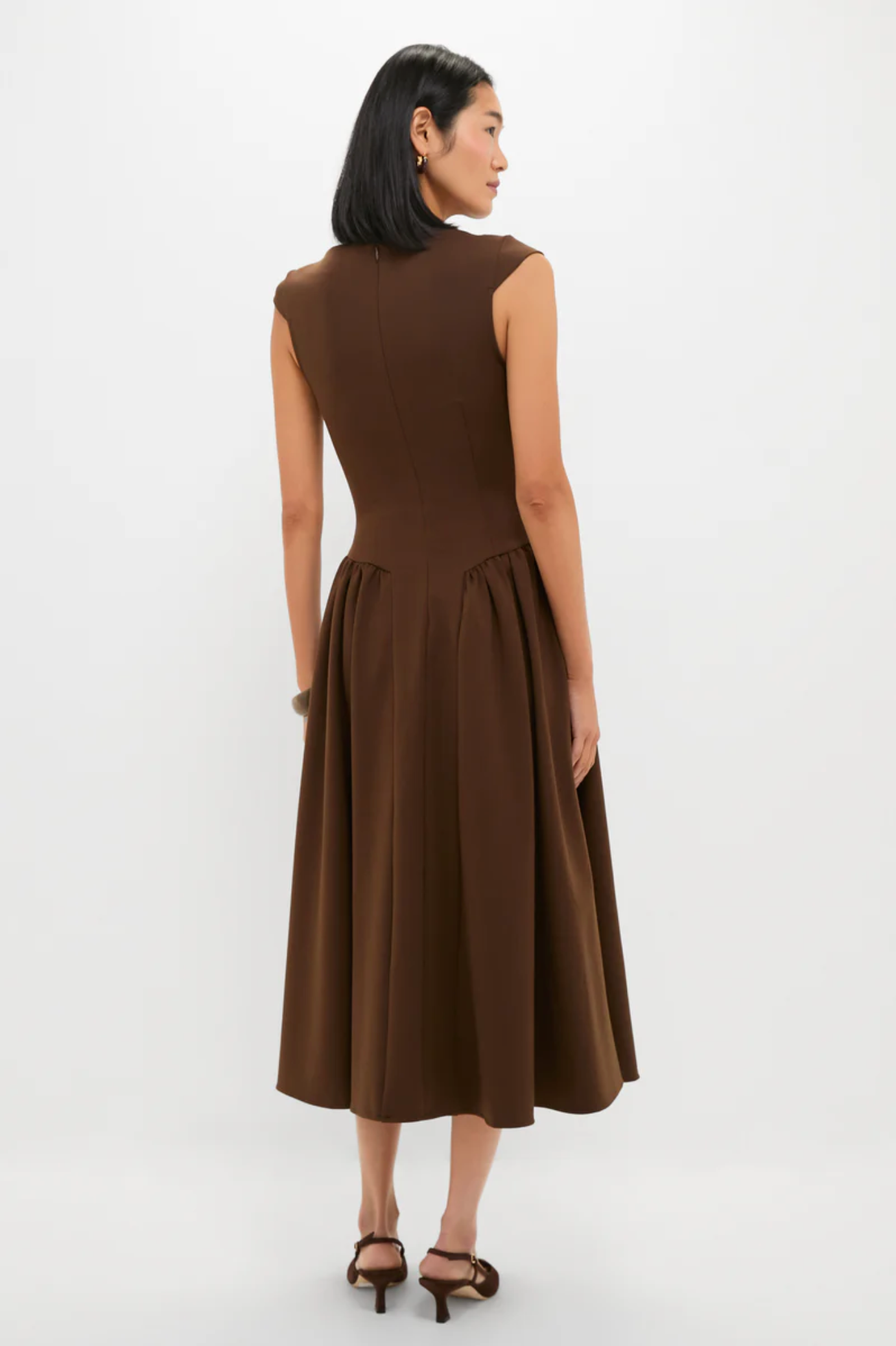 Elliatt - Lysandra A Line Midi Dress - Chocolate