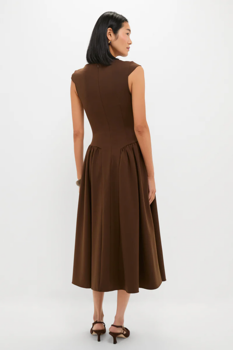 Elliatt - Lysandra A Line Midi Dress - Chocolate