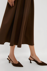 Elliatt - Lysandra A Line Midi Dress - Chocolate