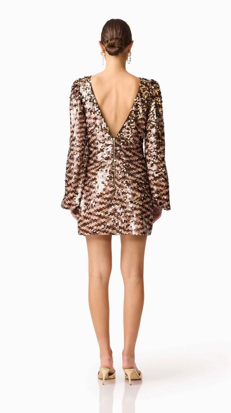 Elliatt - Noemi Long Sleeve Mini Dress - Coco