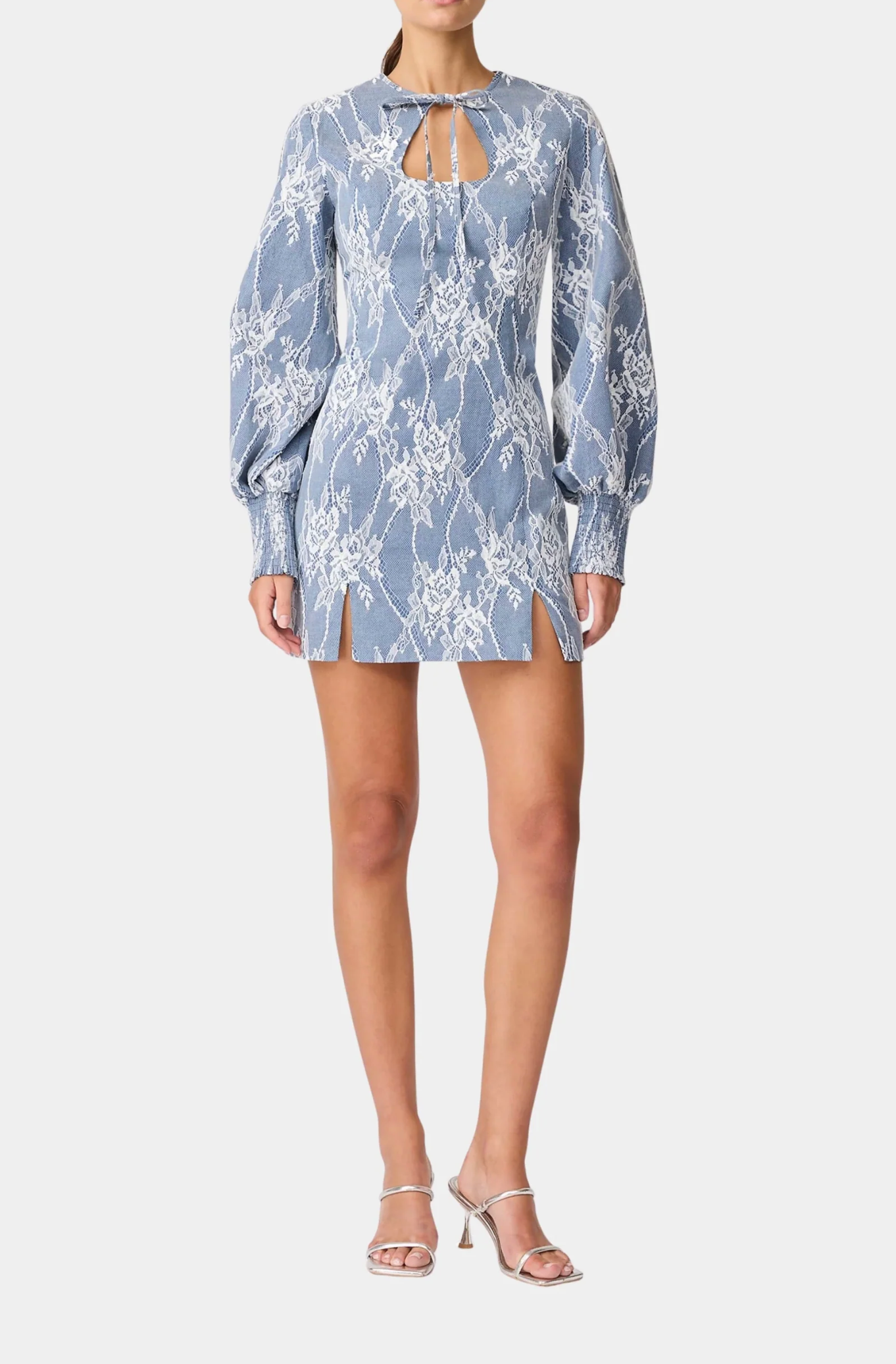 Elliatt - Safia Long Sleeve Mini Dress - Midblue