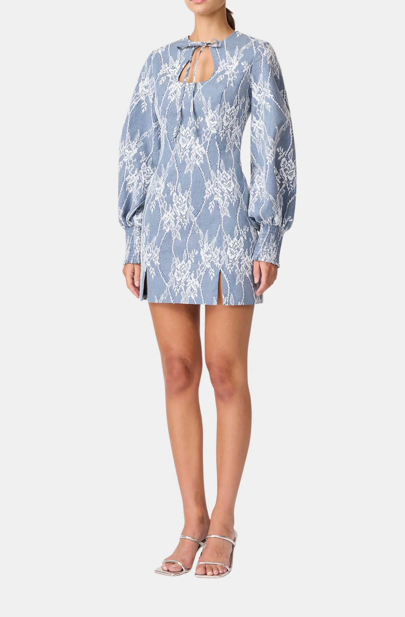 Elliatt - Safia Long Sleeve Mini Dress - Midblue