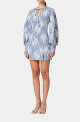 Elliatt - Safia Long Sleeve Mini Dress - Midblue