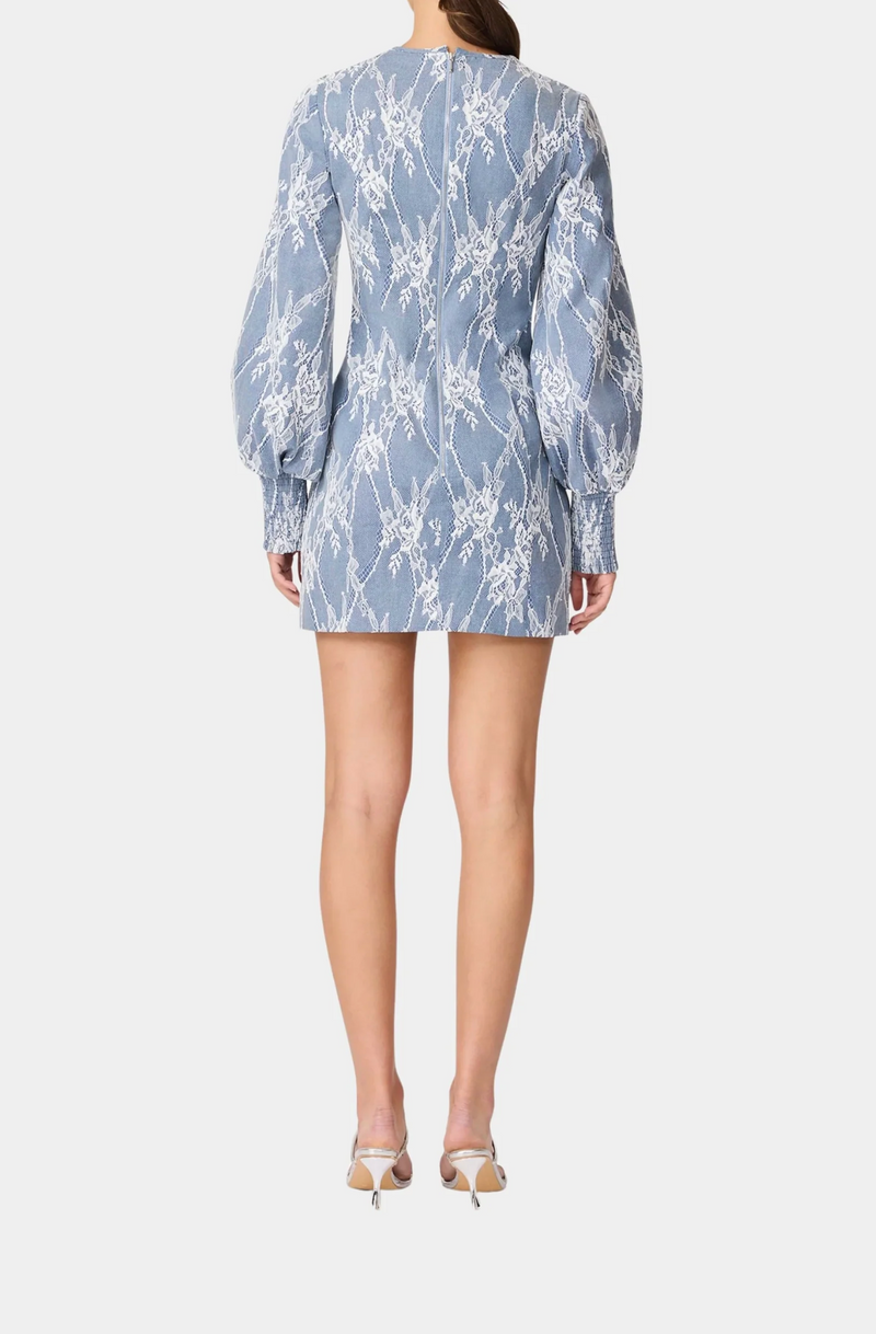 Elliatt - Safia Long Sleeve Mini Dress - Midblue