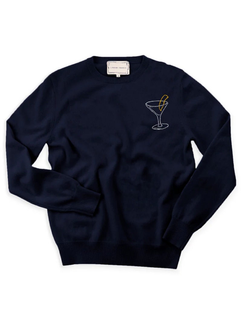 Lingua Franca - Martini Crewneck - Navy