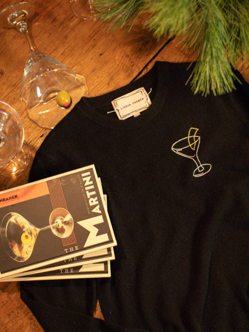 Lingua Franca - Martini Crewneck - Navy