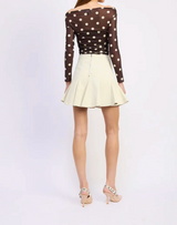 En Saison - Lainey Mesh Bodysuit - Brown Ivory
