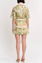 En Saison - Sariyah Shirt Dress - Ivory Olive Multi