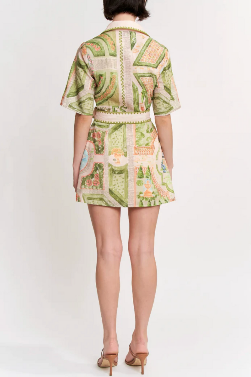 En Saison - Sariyah Shirt Dress - Ivory Olive Multi