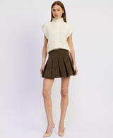 En Saison - Stenson Sweater Vest Top - White Gold